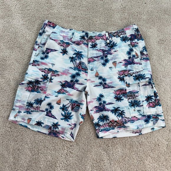 George Mens Swim Trunks 2XL Bathing Suit Board Shorts Swimsuit Surf Hawiian - Picture 1 of 13